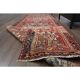1970s Vintage Turkish Oushak Handmade Wool Cotton Red Runner Rug 101x305