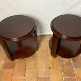 Pair of pedestal tables