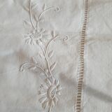 YM linen monogram embroidered sheet