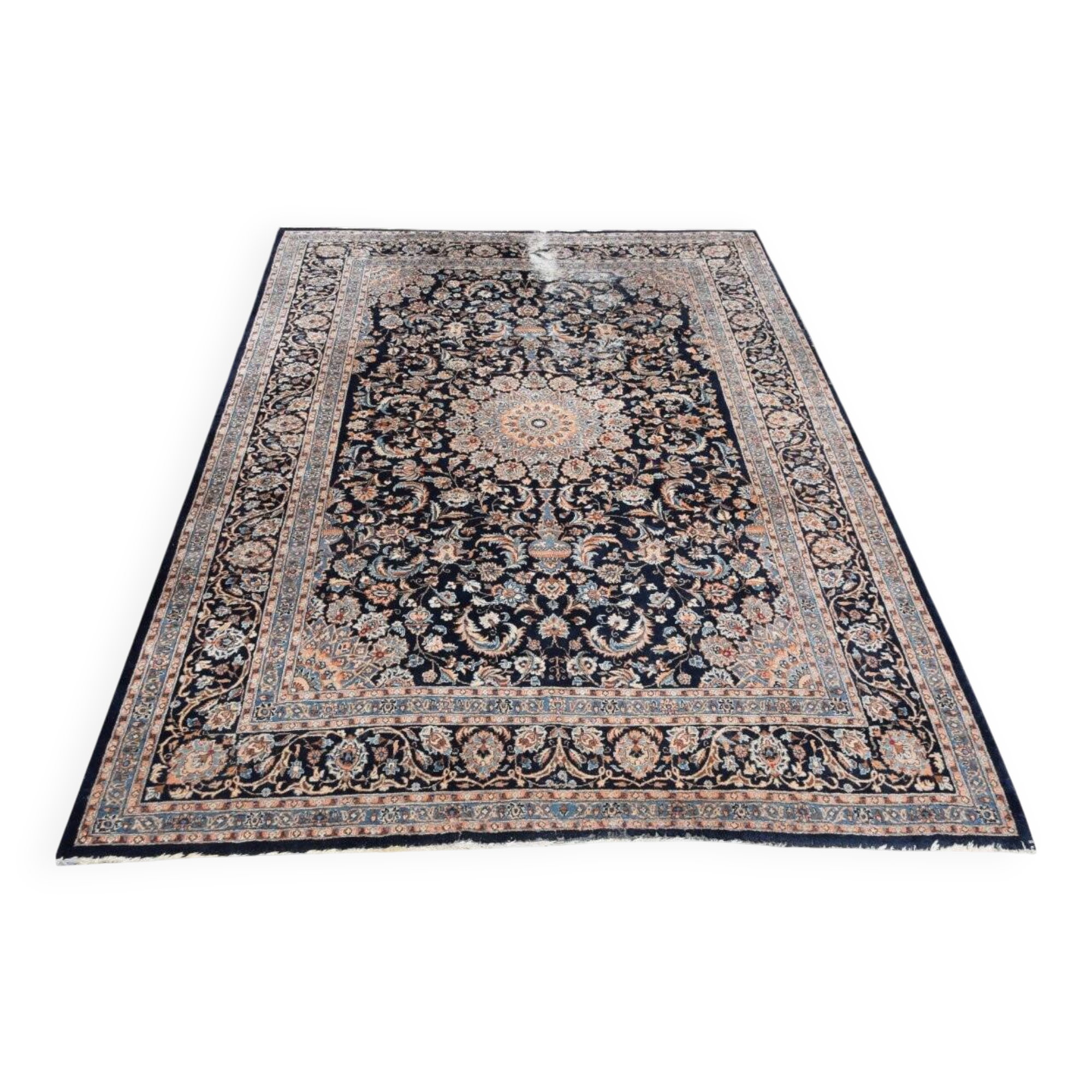 Tapis d'orient kashmar iran en laine : 3.55 x 2.50 mètres - circa : 1970 - "galerie sardje"