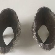 Beautiful pair of Louis XV style silver salt cellars