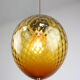 Vintage amber murano glass lamp from empoli