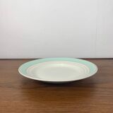 Plat rond Lunéville modèle "Régence" vert d'eau , fin XIXe