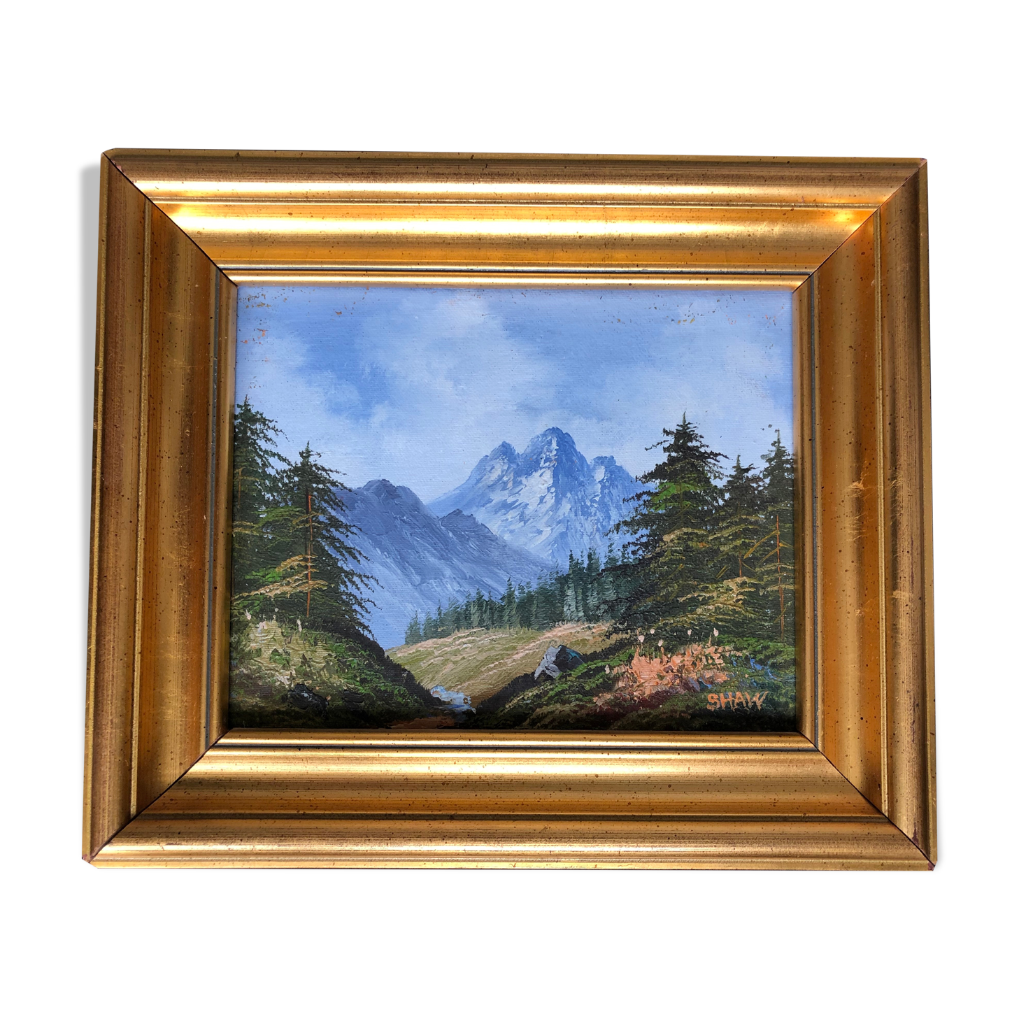 Painting: oil on canvas mountain landscape