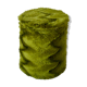 Pouf en fourrure moumoutte vert olive