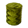Pouf en fourrure moumoutte vert olive