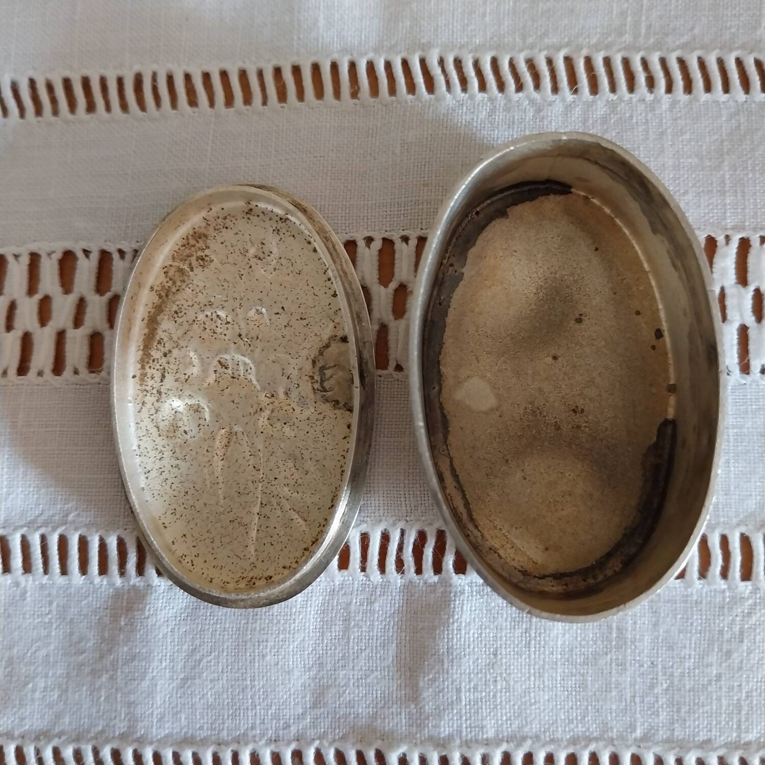 Antique small silver-plated art nouveau box