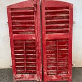 Pair of red shutters