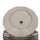 12 Limoges porcelain dessert plates pink flower decoration