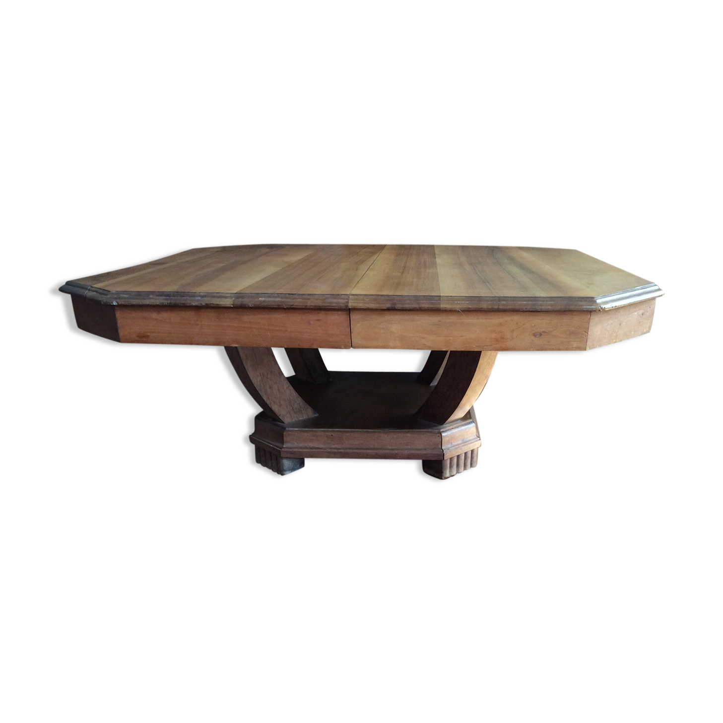 Octagonal oak coffee table