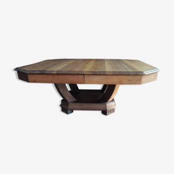 Octagonal oak coffee table