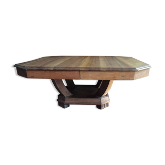 Octagonal oak coffee table