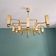 Geometric brass chandelier, design by Gaetano Sciolari, Boulanger, 1970.