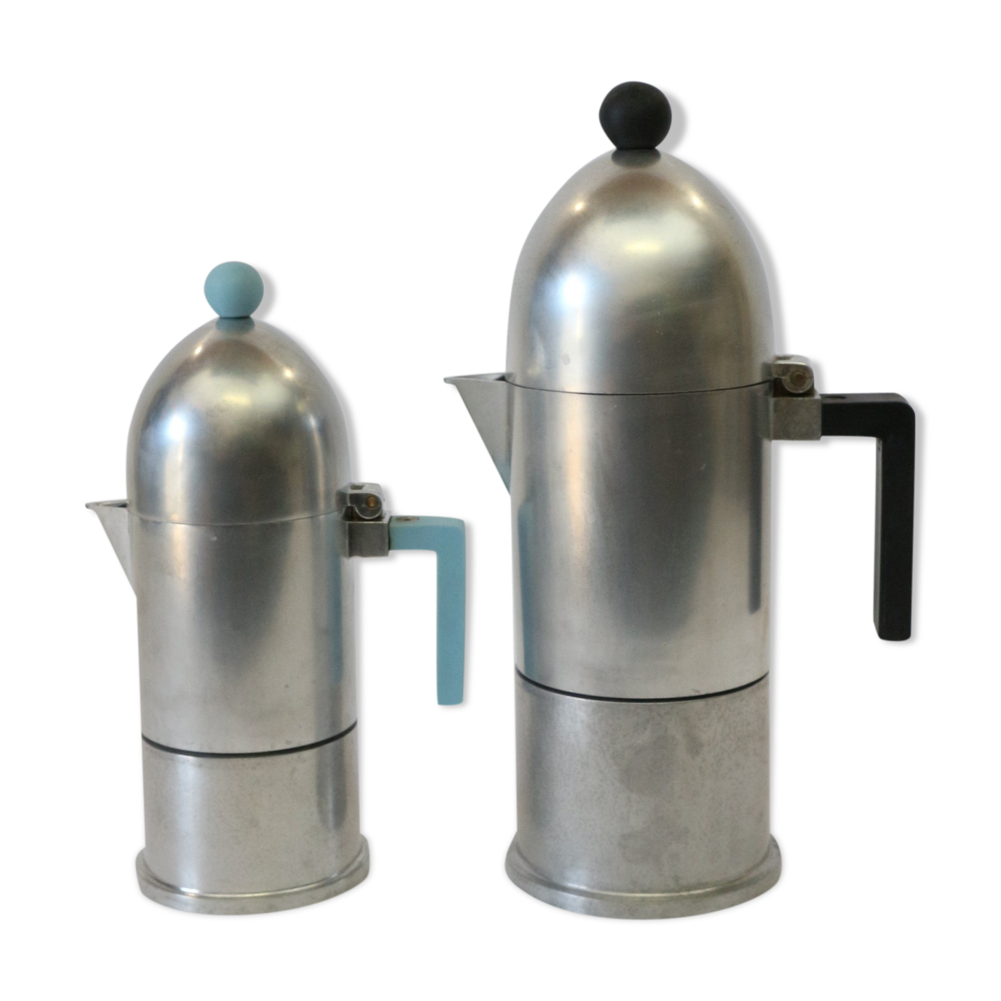 Two coffee maker Alessi, La cupola, Aldo Rossi design