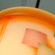 Art déco glass pendant light airbrush 1920s 30s avantgarde design