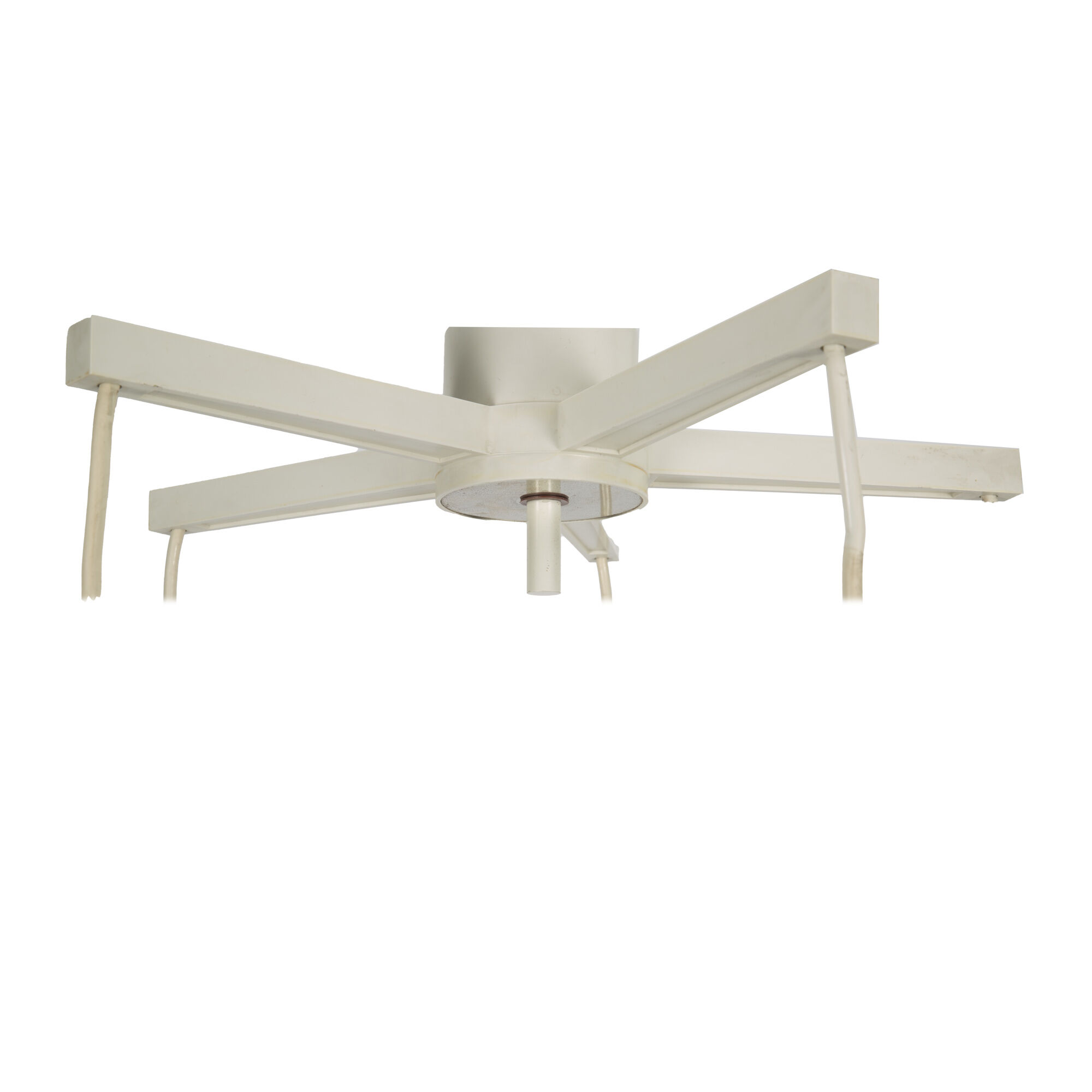 Orange and white 5 ball Space Age pendant lamp