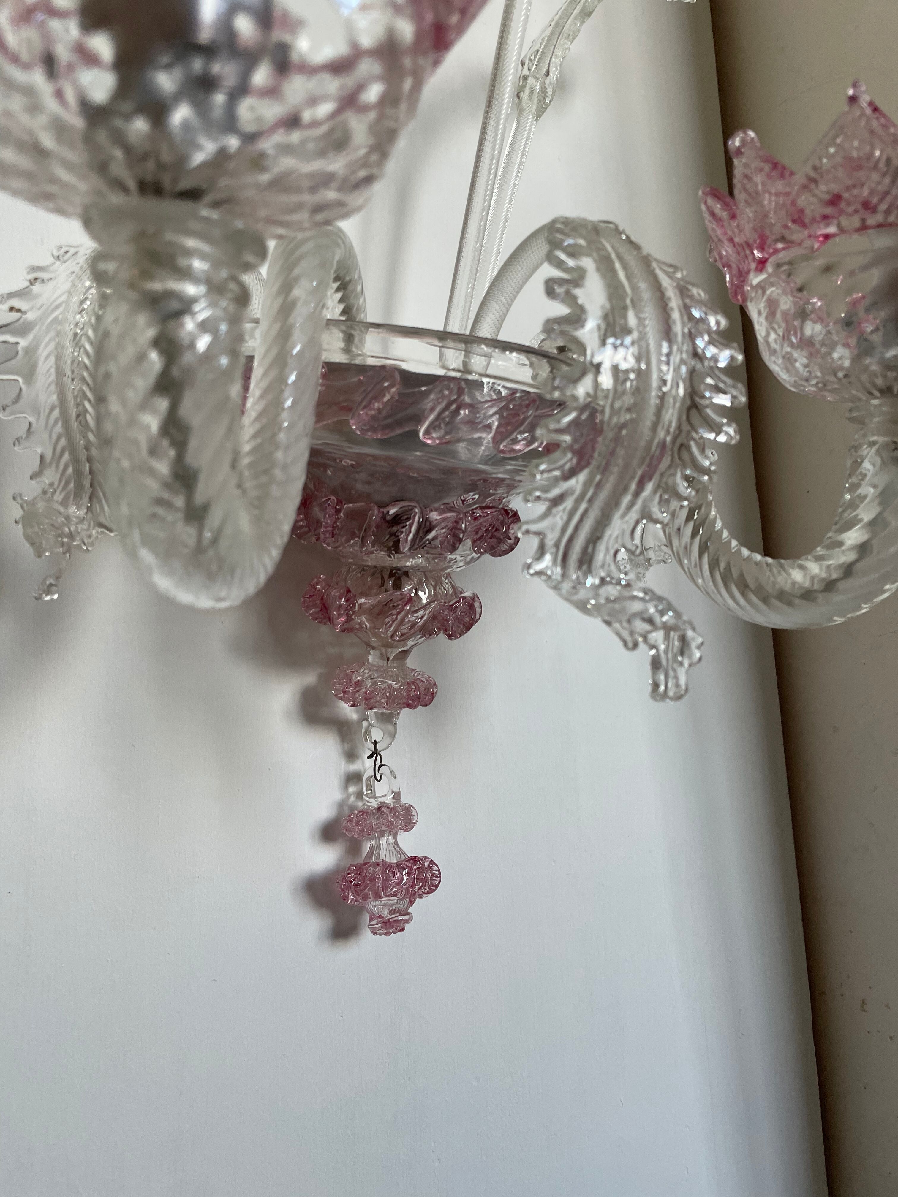 Wall lamp in Murano glass