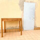 Table in beech wood slab Italy 50s