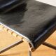 Handcrafted chair, laminated wood and leather