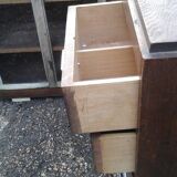 Oak art deco corner unit