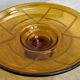 Large Art Deco amber glass bowl