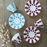Digoin striped coffee cups