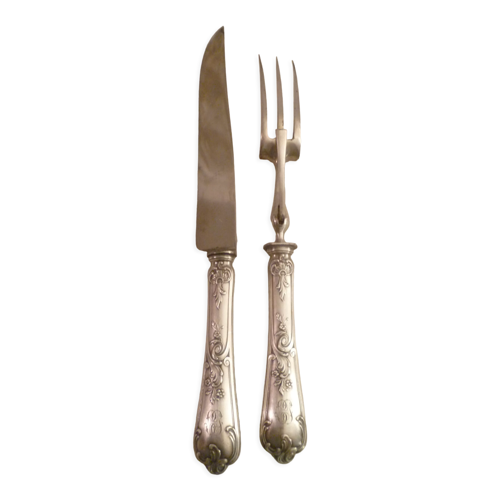 SERVICE TO CUT STYL LOUISXV ROCAILLE orfèv. FELIX FRERES MET. SILVER