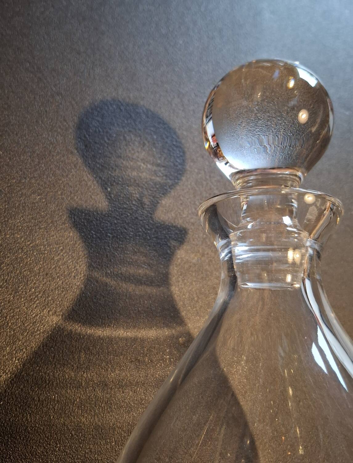 Cut crystal carafe