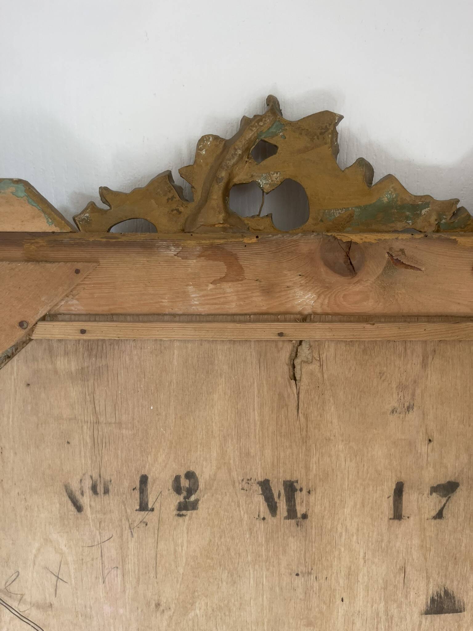 Antique Gilded Mercury Wall Mirror Napoleon III 71x57cm