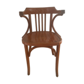 Fauteuil ancien baumann bois dossier cintré vintage
