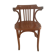 Fauteuil ancien baumann bois dossier cintré vintage