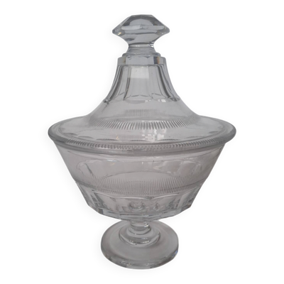 Drageoir en cristal Baccarat ou Saint Louis XIX ème