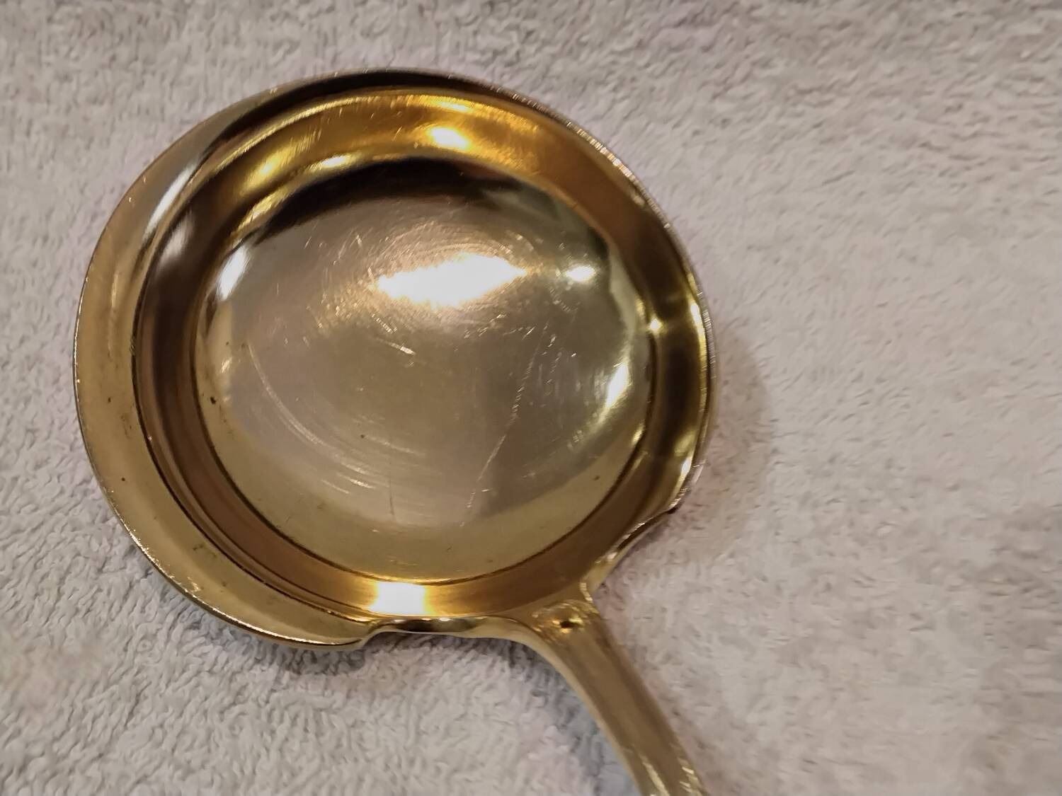 Louche dessert spoon silver 950 Minerva Louis XVI style