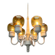 Swedish mid-century chandelier T526 with amber glass by Hans-Agne Jakobsson for Hans-Agne Jakobsson Ab, 1960s.