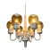 Swedish mid-century chandelier T526 with amber glass by Hans-Agne Jakobsson for Hans-Agne Jakobsson Ab, 1960s.