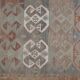 Vintage Turkish hallway rug 123x367 cm