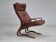 1970s, Scandinavian design, lounge chair, original condition, leather, bent wood.