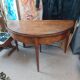 Table demi lune en noyer