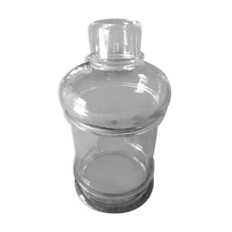 Transparent glass apothecary flask