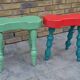 2 anciens tabourets atypiques artisanaux