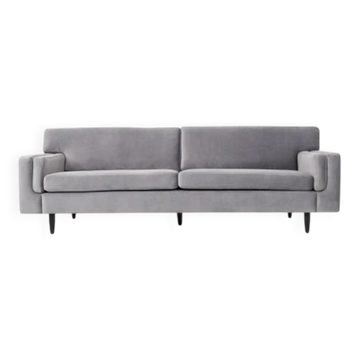Sofa Helsinki silver velour, Scandinavian design