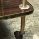 Vintage brass rolling table with 2 trays 70'S