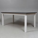 Vintage 180 cm suede dining table