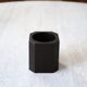 Brown plastic pencil pot, 70s