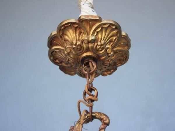 Lustre Napoléon III bébé en biscuit