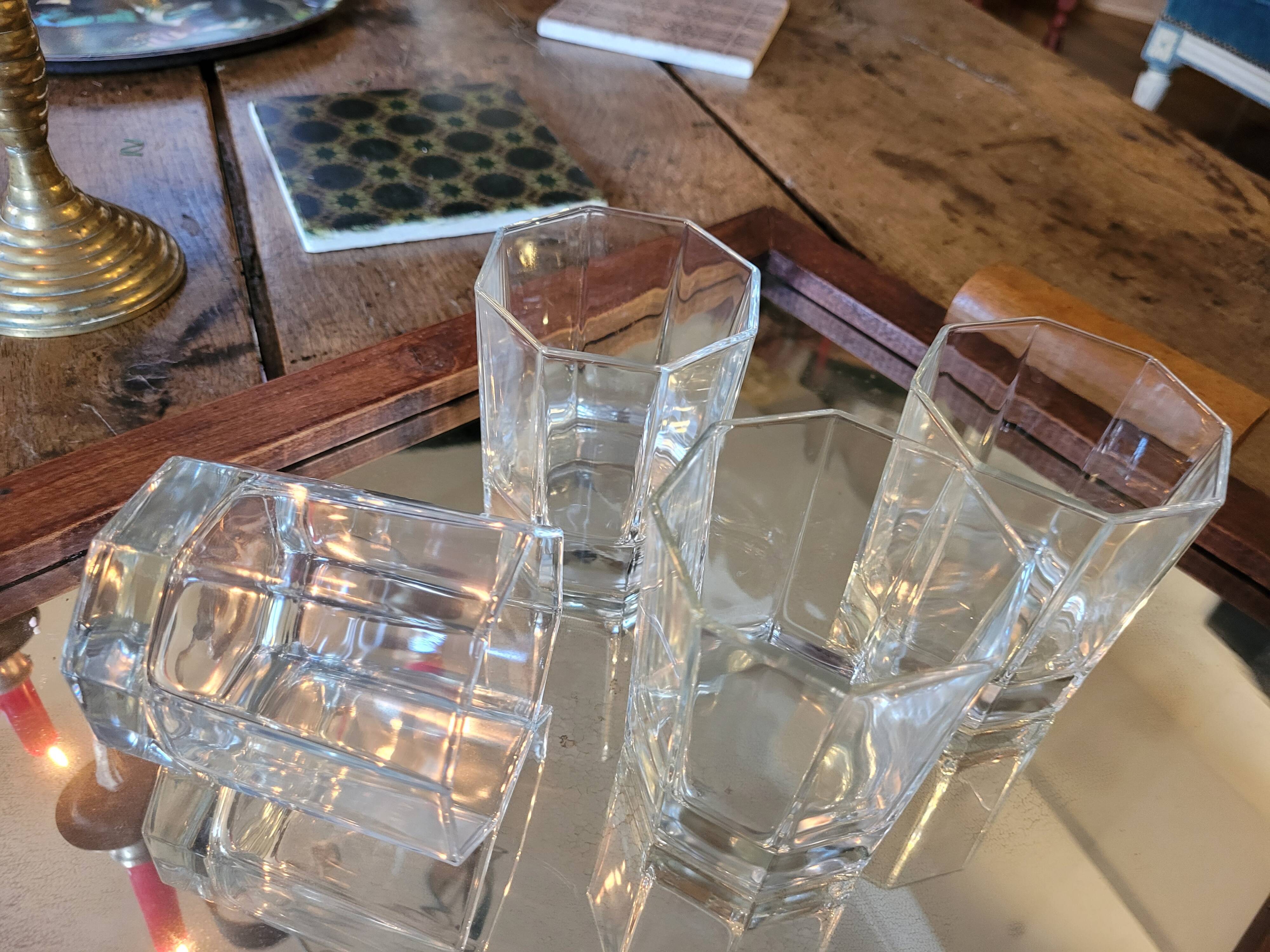 4 octime whiskey glasses