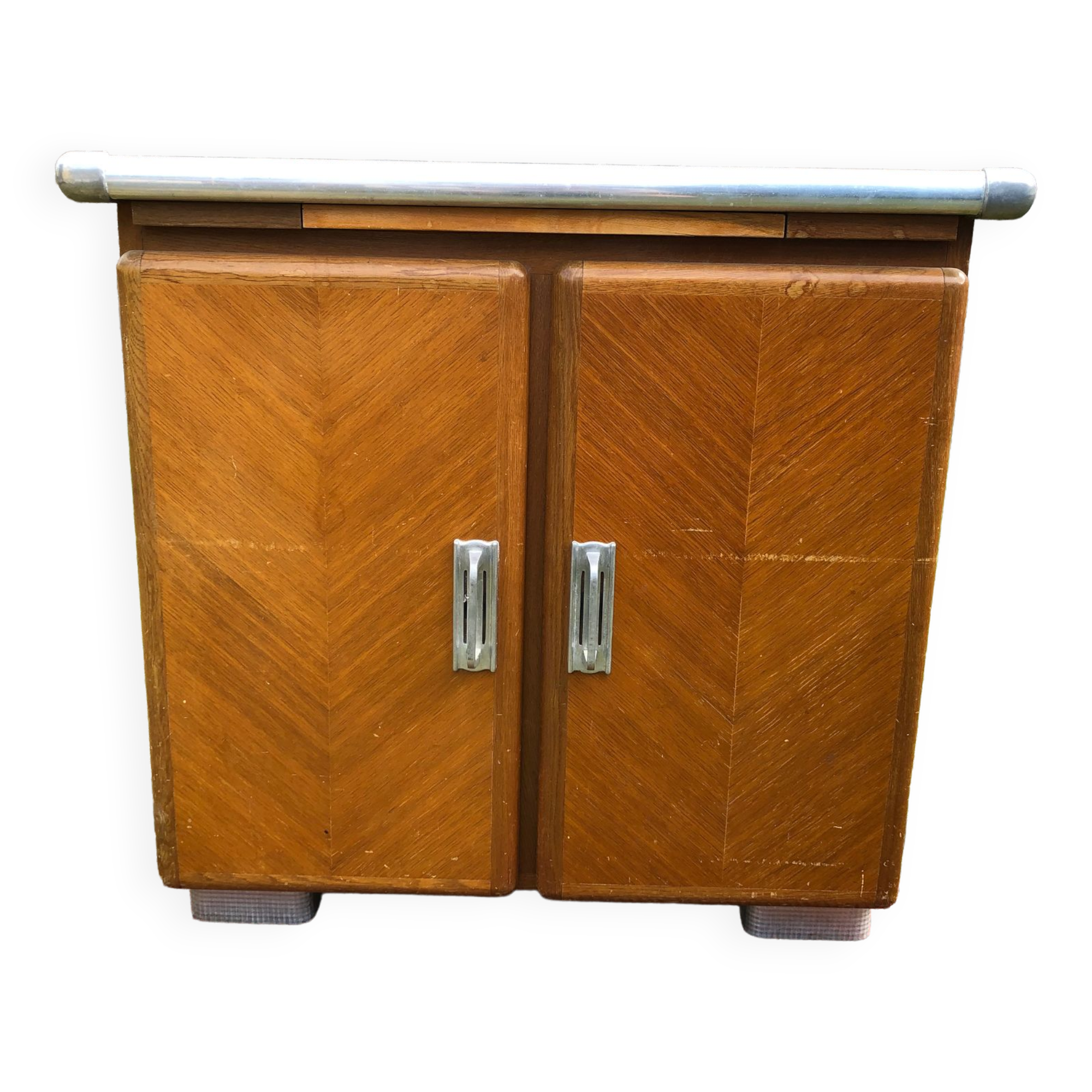 Buffet Mado vintage à 2 portes et 1 tirette en cp chêne.