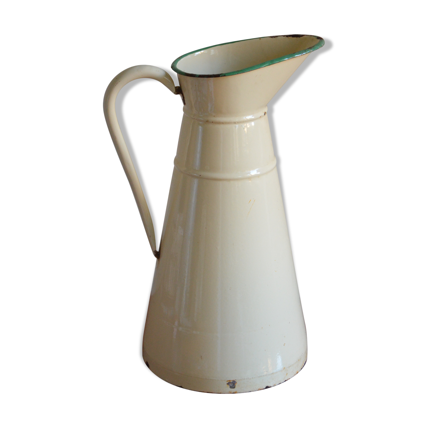 Vintage cream enamelled broc