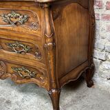 Louis XV style curved walnut chest of drawers