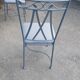 Table ronde et 4 chaises en fer forgé